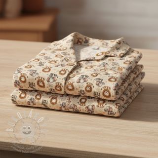 Dvojitá gázovina/mušelín Safari buddys design D digital print