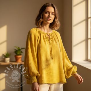 Dvojitá gázovina/mušelín banana ORGANIC