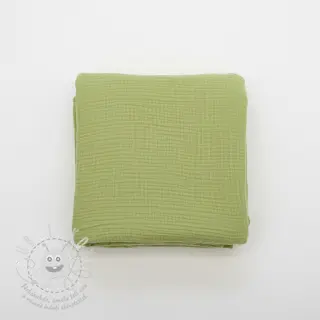 Dvojitá gázovina/mušelín old lime ORGANIC