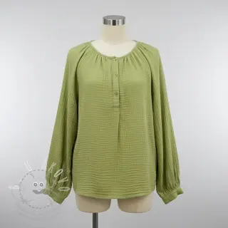 Dvojitá gázovina/mušelín old lime ORGANIC