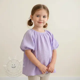 Dvojitá gázovina/mušelín bright violet ORGANIC