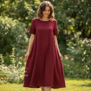 Dvojitá gázovina/mušelín wine ORGANIC