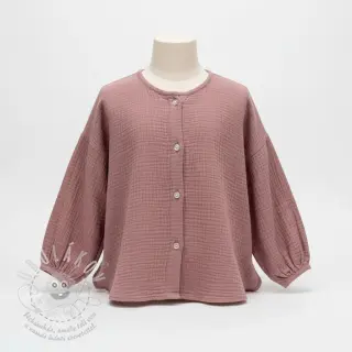 Dvojitá gázovina/mušelín light lilac ORGANIC