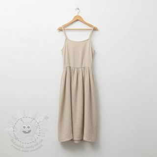 Dvojitá gázovina/mušelín light sand ORGANIC