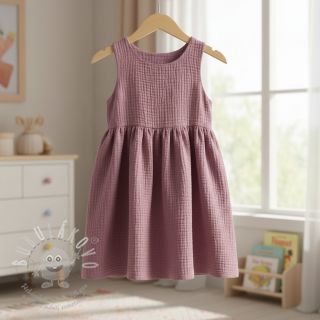 Dvojitá gázovina/mušelín lilac ORGANIC