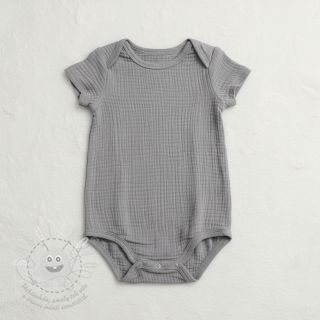 Dvojitá gázovina/mušelín grey ORGANIC