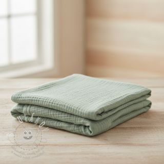 Dvojitá gázovina/mušelín dark mint ORGANIC