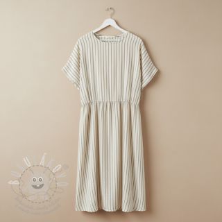 Dvojitá gázovina/mušelín YARN DYED Thin strip beige