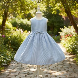 Dvojitá gázovina/mušelín YARN DYED Stripes light blue