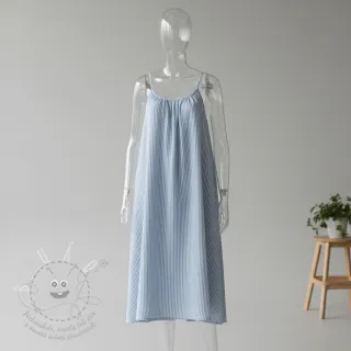 Dvojitá gázovina/mušelín YARN DYED Stripes light blue