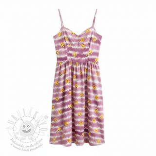 Dvojitá gázovina/mušelín Happy faces blush digital print