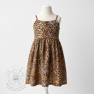 Dvojitá gázovina/mušelín Animal skin panther digital print