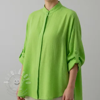 Dvojitá gázovina/mušelín NEON LIME ORGANIC