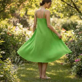 Dvojitá gázovina/mušelín NEON LIME ORGANIC