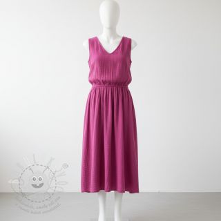 Dvojitá gázovina/mušelín cerise ORGANIC