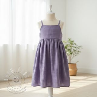 Dvojitá gázovina/mušelín lavender ORGANIC