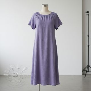 Dvojitá gázovina/mušelín lavender ORGANIC