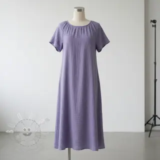 Dvojitá gázovina/mušelín lavender ORGANIC