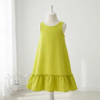 Dvojitá gázovina/mušelín neon yellow