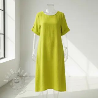 Dvojitá gázovina/mušelín neon yellow