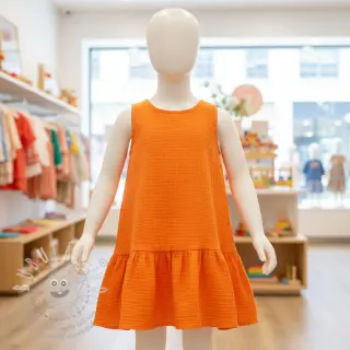Dvojitá gázovina/mušelín neon orange