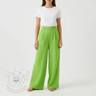 Dvojitá gázovina/mušelín neon lime