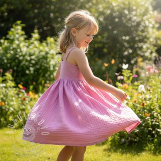 Dvojitá gázovina/mušelín light pink