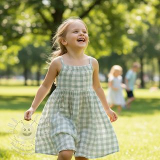 Dvojitá gázovina/mušelín Double sided CHECKS MINI nile