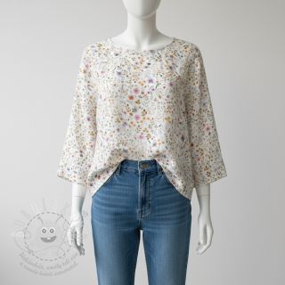 Dvojitá gázovina/mušelín Lovely meadow white