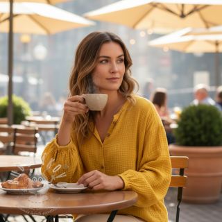 Dvojitá gázovina/mušelín lemon