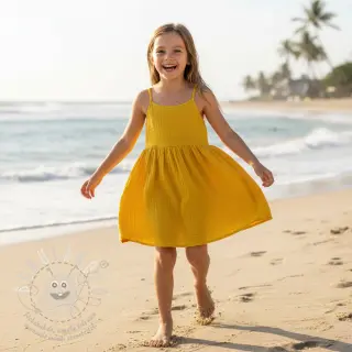 Dvojitá gázovina/mušelín lemon ORGANIC