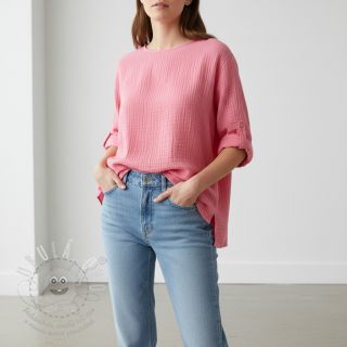 Dvojitá gázovina/mušelín pink