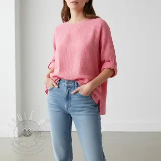 Dvojitá gázovina/mušelín pink