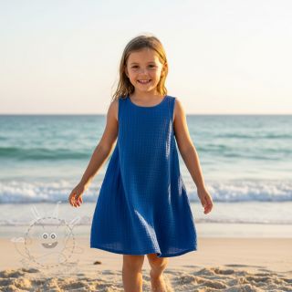 Dvojitá gázovina/mušelín cobalt