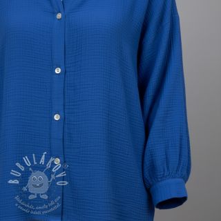 Dvojitá gázovina/mušelín cobalt ORGANIC