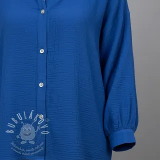 Dvojitá gázovina/mušelín cobalt ORGANIC