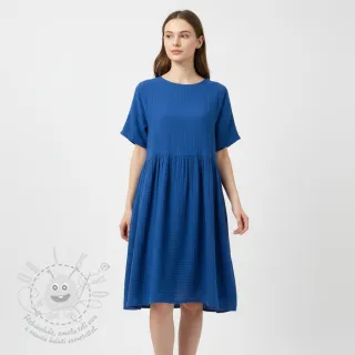 Dvojitá gázovina/mušelín cobalt ORGANIC