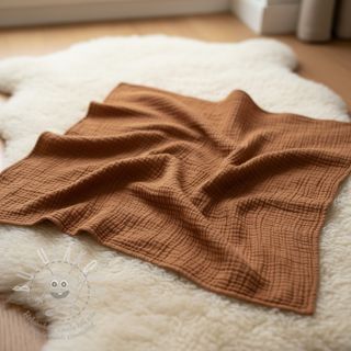 Dvojitá gázovina/mušelín cognac ORGANIC