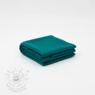 Dvojitá gázovina/mušelín dark cyan