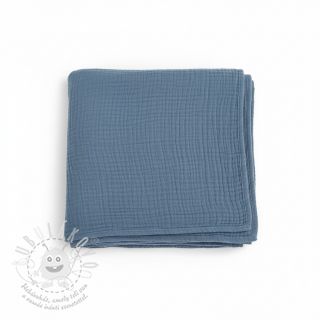 Dvojitá gázovina/mušelín jeans blue
