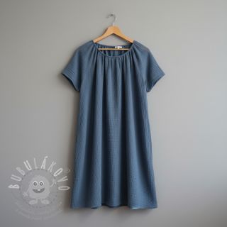 Dvojitá gázovina/mušelín jeans blue