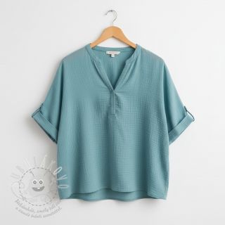 Dvojitá gázovina/mušelín blue shadow