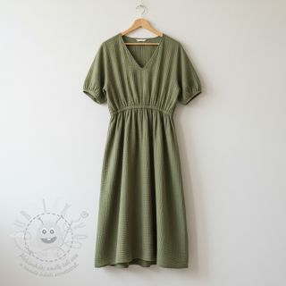 Dvojitá gázovina/mušelín moss green