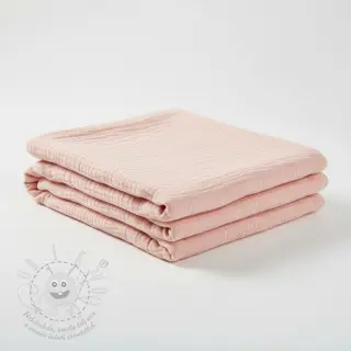 Dvojitá gázovina/mušelín light rose