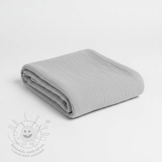 Dvojitá gázovina/mušelín light grey