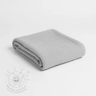 Dvojitá gázovina/mušelín light grey