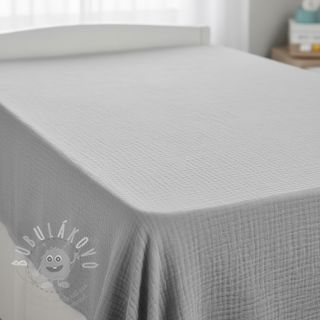 Dvojitá gázovina/mušelín light grey