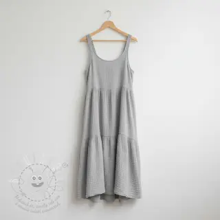 Dvojitá gázovina/mušelín light grey