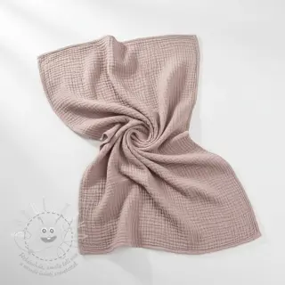 Dvojitá gázovina/mušelín old rose