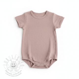 Dvojitá gázovina/mušelín old rose